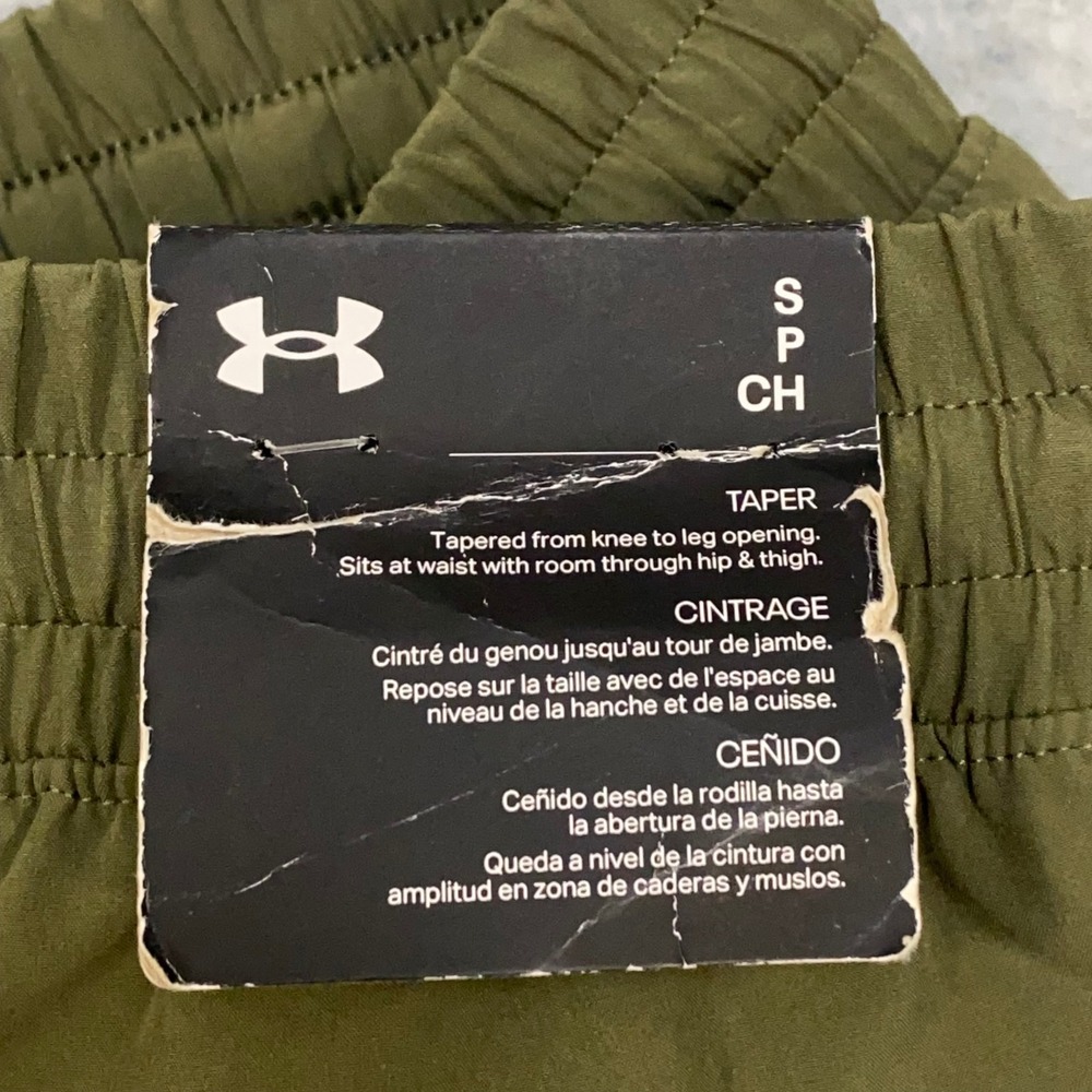 Under Armour UA Vibe Woven Tapered Pant Marine Green Men's Small 1386556-390 NWT - Picture 4 of 9